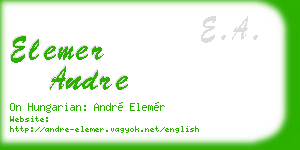 elemer andre business card