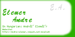 elemer andre business card